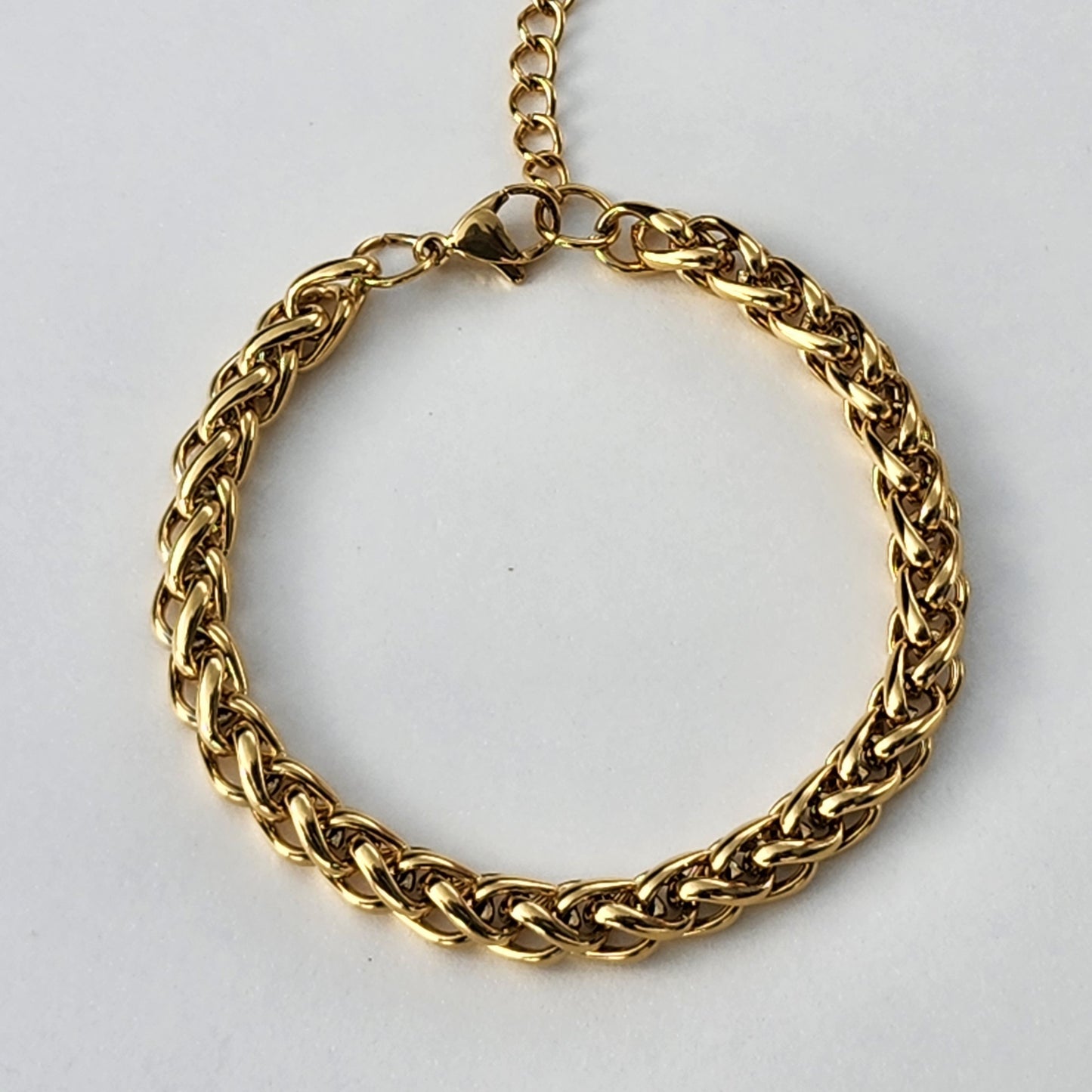 PULSERA TEJIDO TRIGO 5mm ORO 18K LAMINADO