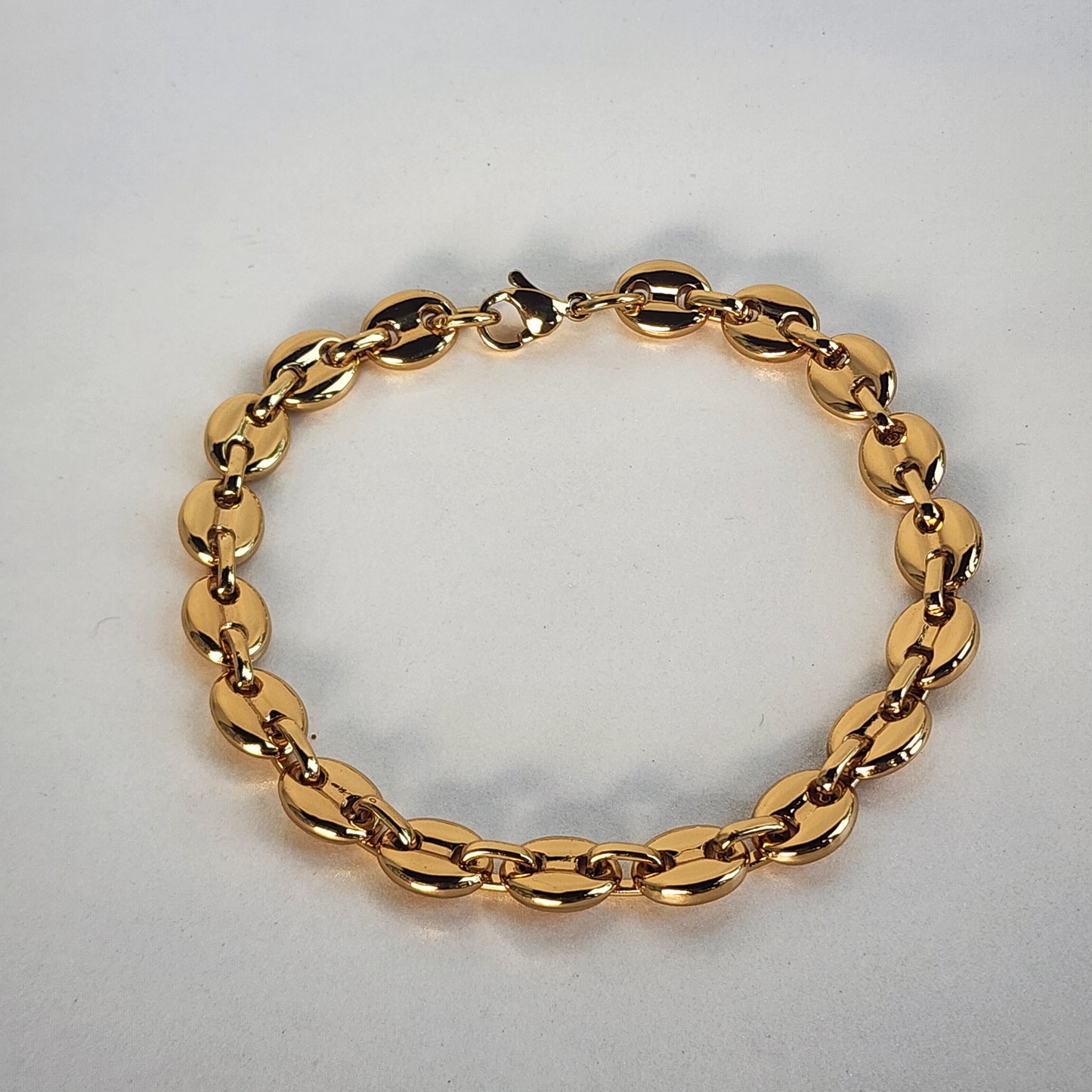 PULSERA TEJIDO ANCLA 6mm ORO 18k LAMINADO