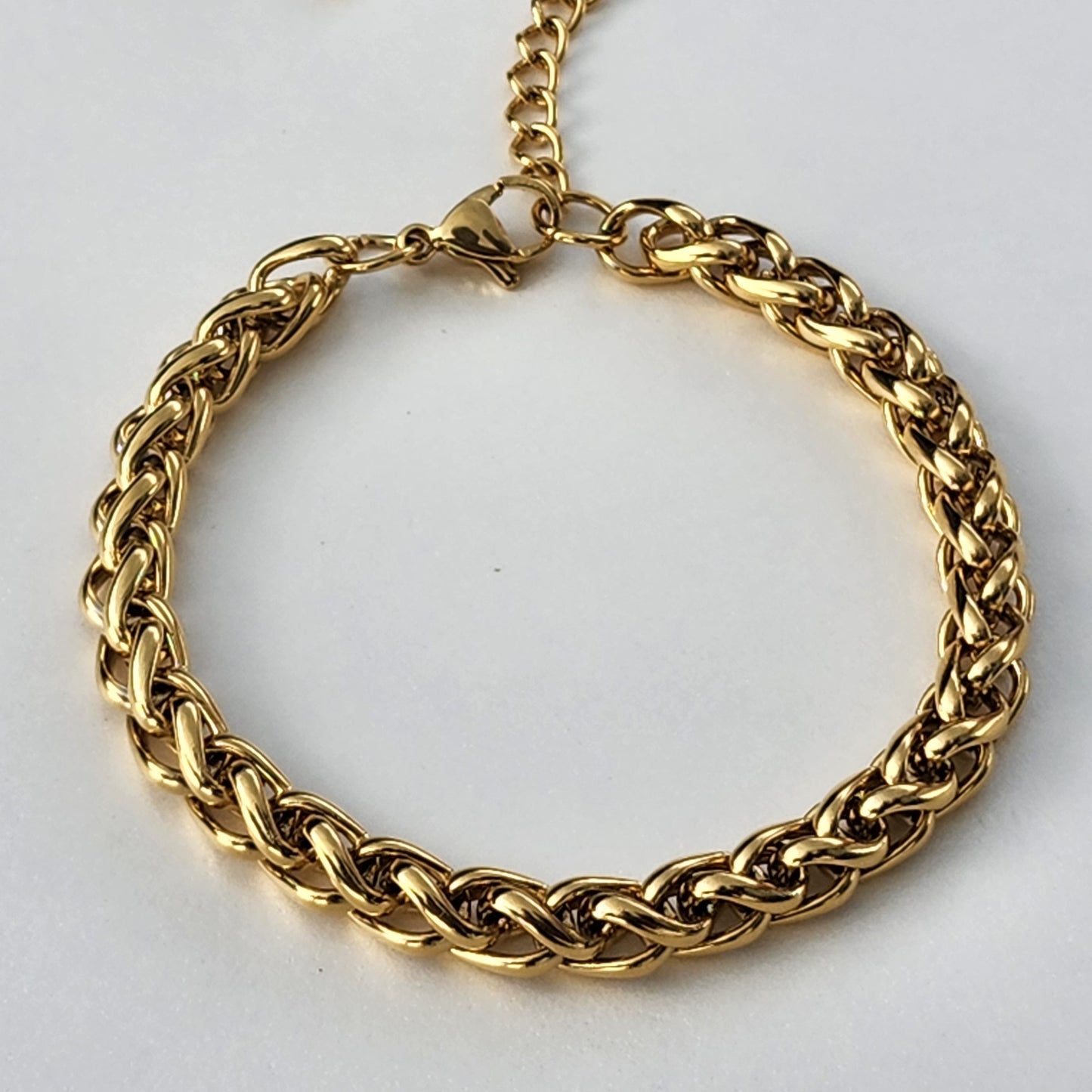 PULSERA TEJIDO TRIGO 5mm ORO 18K LAMINADO