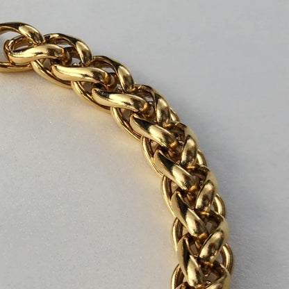 PULSERA TEJIDO TRIGO 5mm ORO 18K LAMINADO